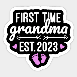 First Time Grandma 2023, Pregnancy Announcement Cute New Grandma Gift Sticker